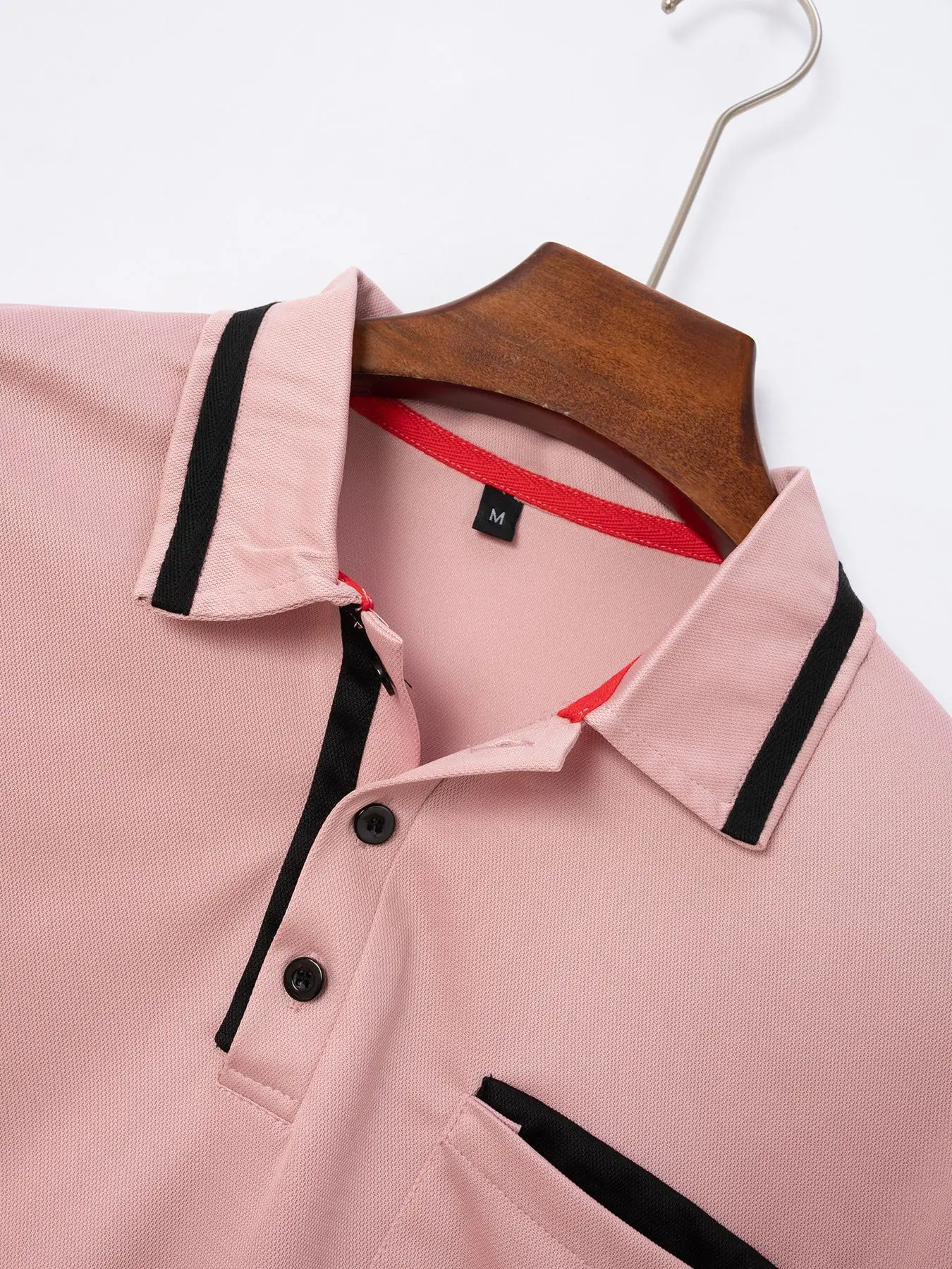 2024 Summer Fashion lapel Men\'s POLO shirt casual Office loose breathable short-sleeved POLO shirt solid color Top