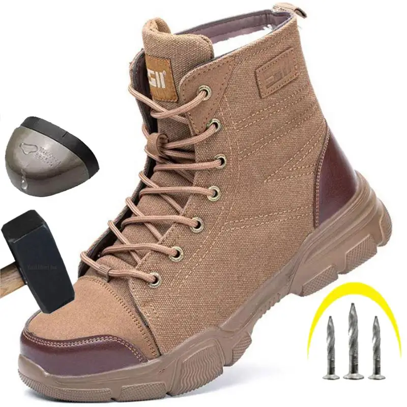 Safety Protective Boots Work Safety Shoes Men Safety Boots Anti-puncture Work Shoes new steel toe shoe winter