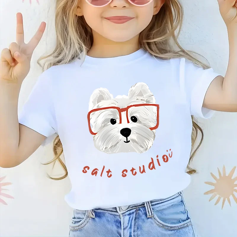 

Kids Clothing Cute Animal Printing Street Tops Hip Hop T Shirt 100% Cotton Harajuku Trend Girls Short Sleeve Tee Casual Tops