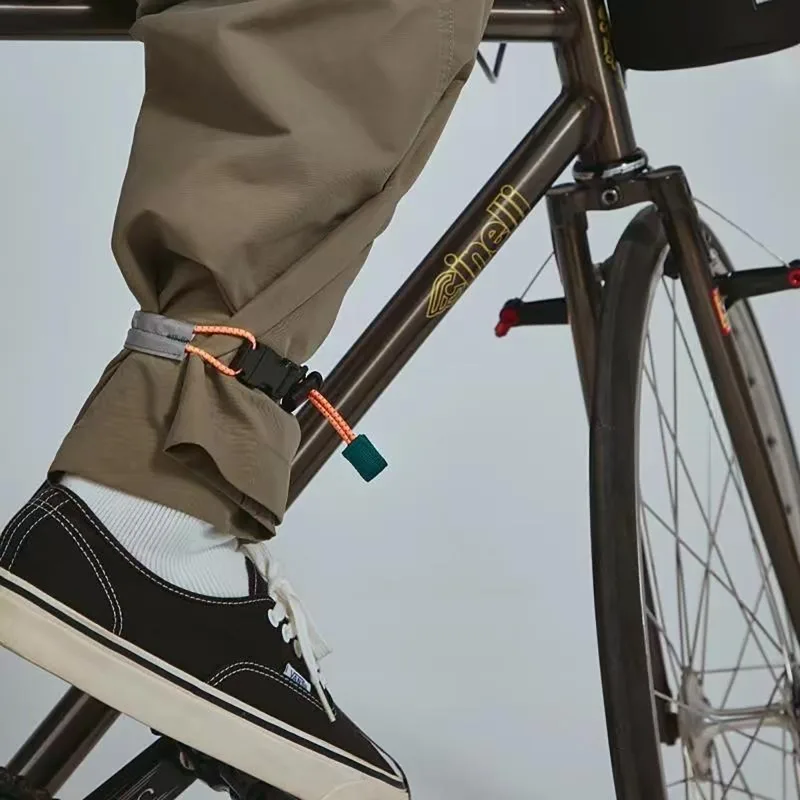 1 par de correas reflectantes para tobillo, bandas para piernas de ciclismo para seguridad de conducción nocturna, Clips para pantalones de bicicleta antienganches, cuerda para atar la pierna