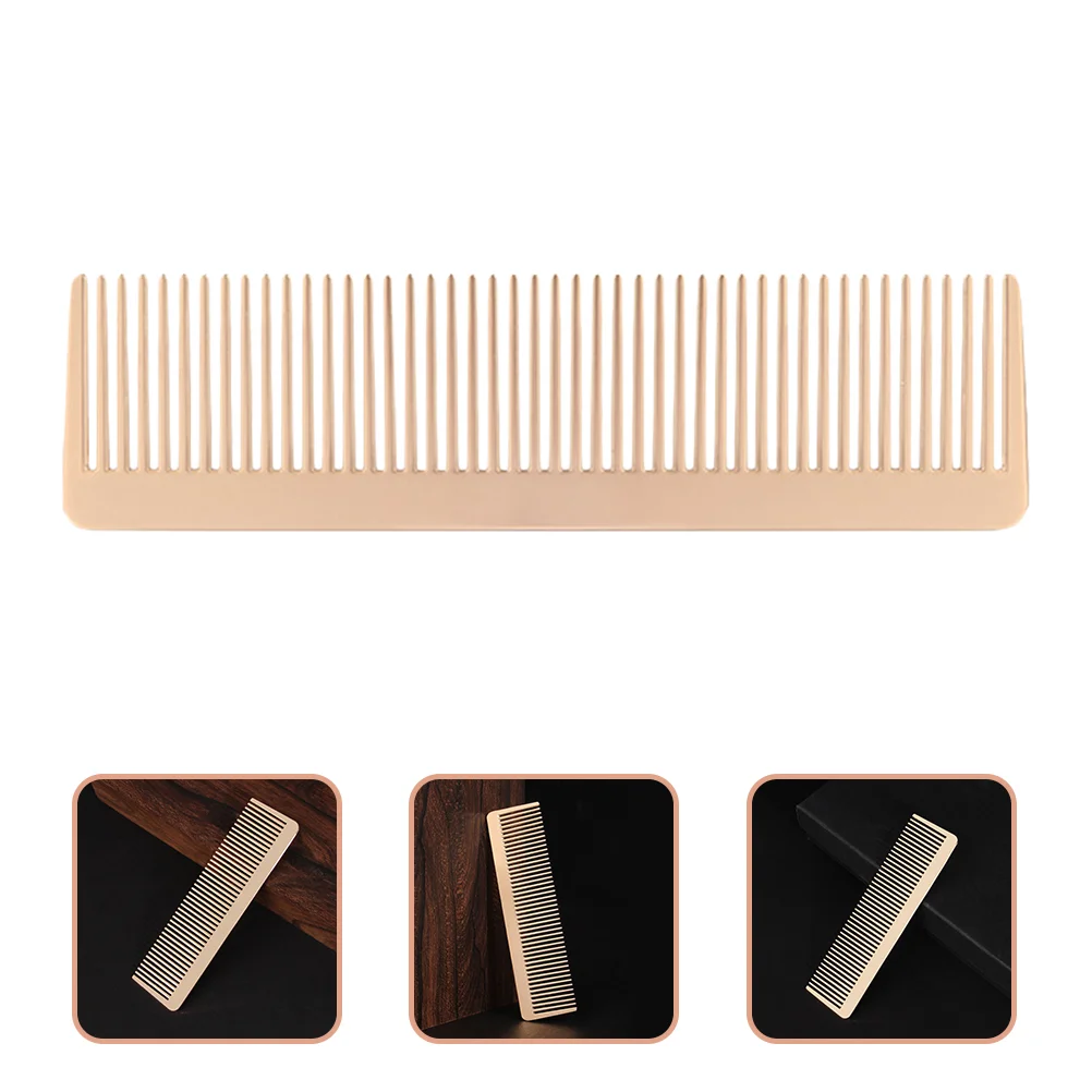 

Beard Comb Hair Lightweight Barber Household Golden Salon Oil Metal Zinc Alloy Hairstyle Hairdressing