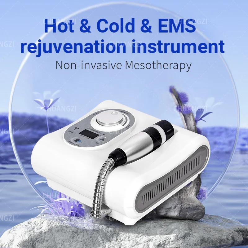 Hot Cold Hammer Anti Aging Devices Cool Cryo Electroporation Cryo Facial Machine Remove Wrinkles Skin Rejuvenation Device