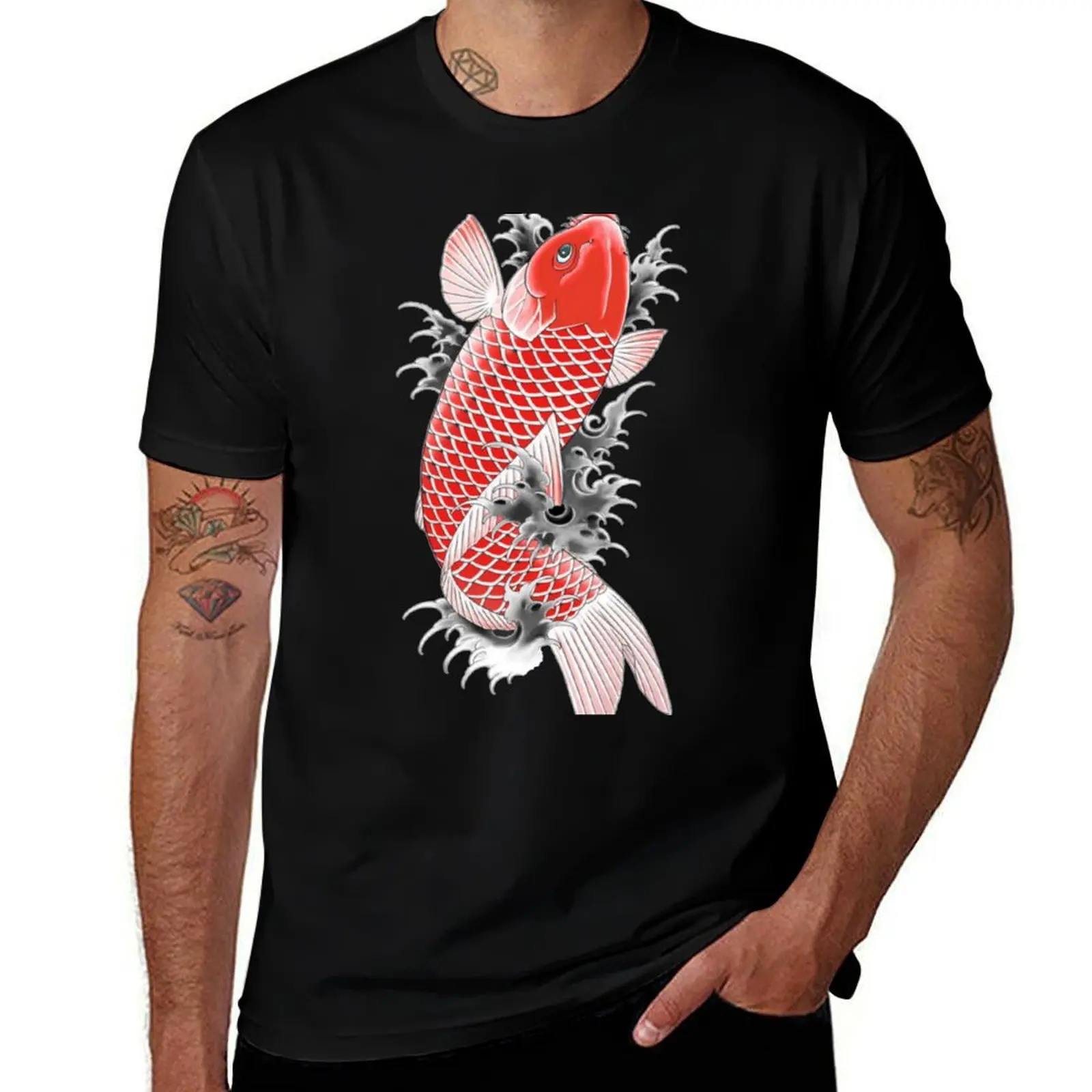 

Akira Nishikiyama Koi Yakuza T-Shirt Standard Fit Solid Tee Shirt