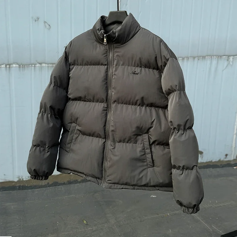 Autumn Winter Warm Stand Collar Thick Outdoor Puffer Jackets Men Women Logo Embroidery Saint Down Jacket Thick Coats