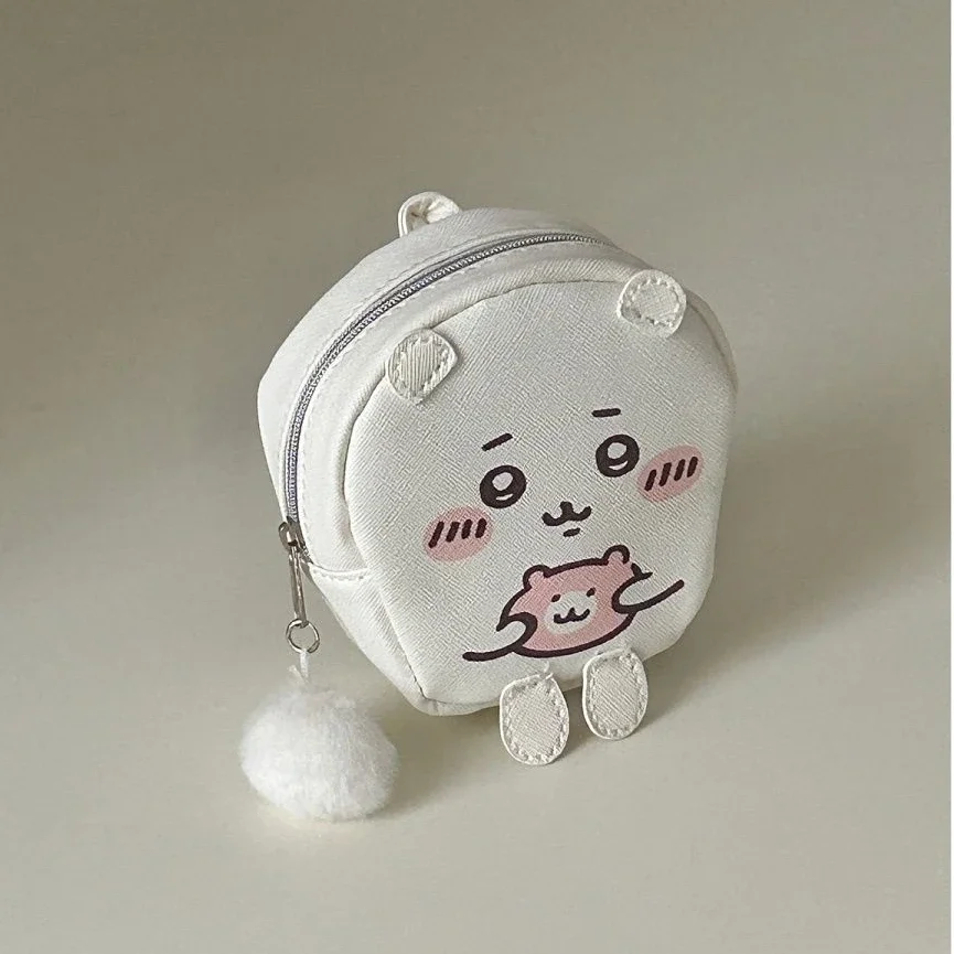 Porte-monnaie mignon Chiikawa Hachiware Usagi coréen pour enfants, mini porte-clés Kawaii, portefeuille de rangement, sac pendentif portable, cadeau pour fille, 2024