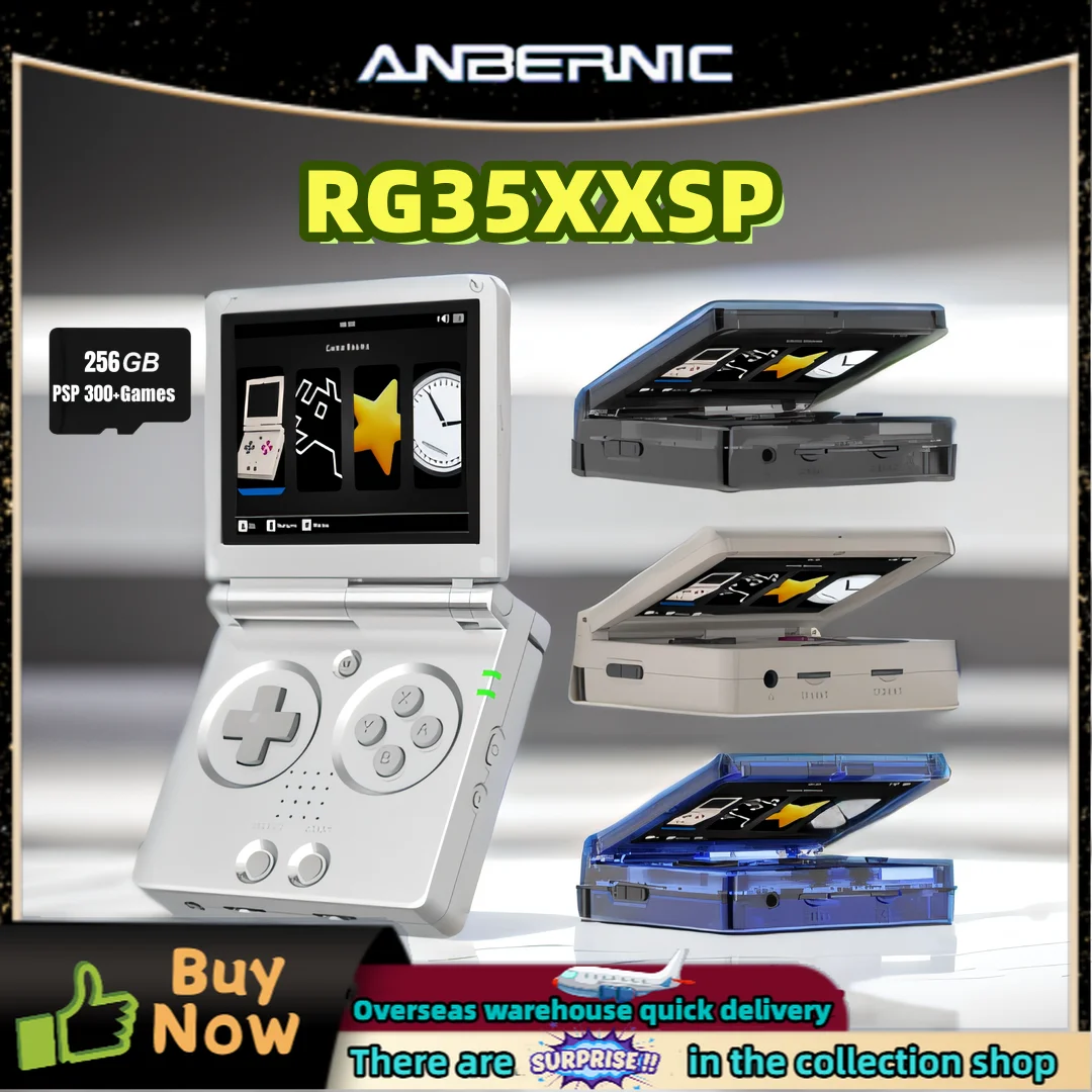 

ANBERNIC RG35XXSP Flip Retro Handheld Game Console 3.5-inch IPS Screen Linux System WIFI Portable Video Game Consoles PSP Gift