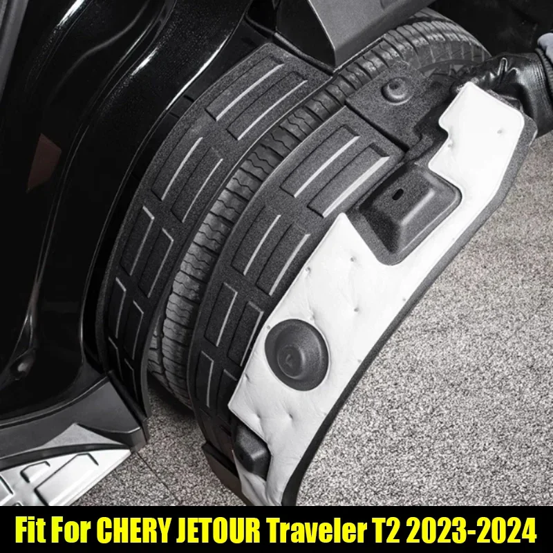 

Автомобильный подкладочный брызговик, подходит для CHERY Jetour Traveler T2 2023 2024, модифицированный со звукоизоляцией, хлопковая подкладка, детали брызговика