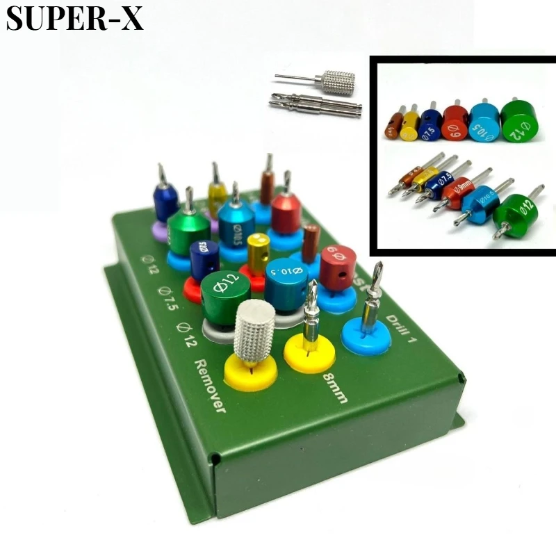 15PCS/set Dental Implant Guide Drill Titanium Guided Oral Implant Equipment Positioning Drill Dental Surgical Implant Tools