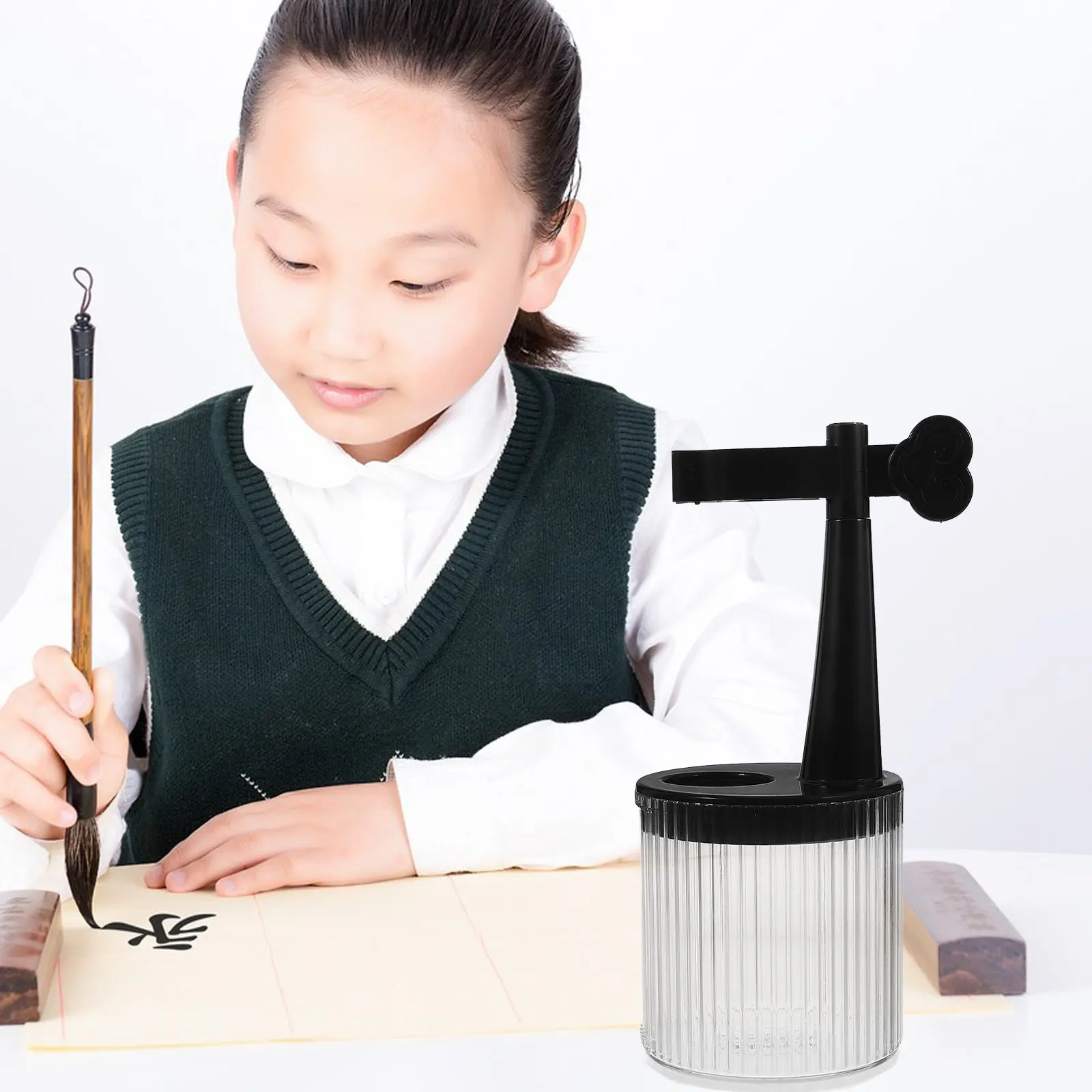 1Pcs Brush Pen Holder High-Quality Plastic Calligraphy Ink Brush Stand Desktop Decor Office Supply Multi-Purpose Pen Rack
