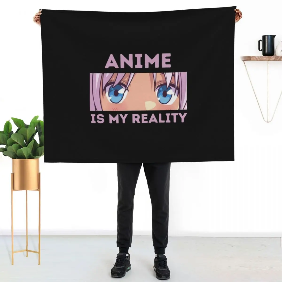 Anime Is My Reality Anime Lovers Gift Throw Blanket Luxury Throw Summer Sofa Quilt Thin For Sofa Thin Nap Blankets