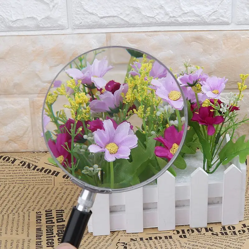 Kính lúp 3 kích cỡ Kính lúp cầm tay 5X Kim loại & Nhựa để đọc sách Sở thích 94PD