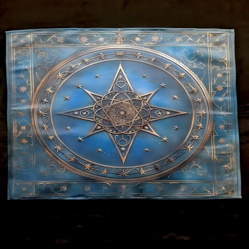 Mysterious Star Tarot Card Tablecloth, Astrological Divination Tablecloth, Witchcraft Decoration, Durable, Home Decoration