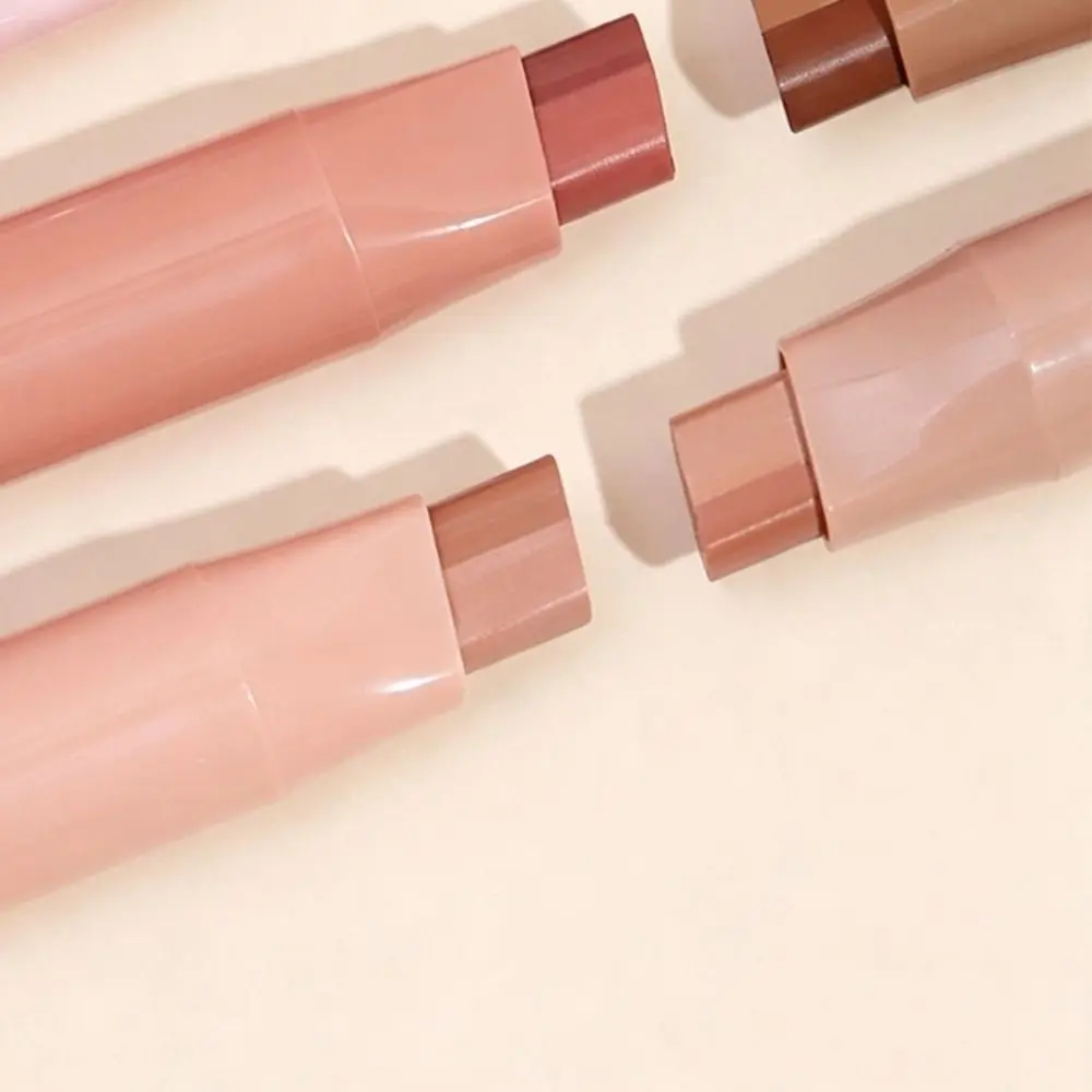 New 2 In 1 Design Lip Liner Pencil Slanted Tip Dual Color Matte Lipstick Waterproof Formula Velvet Lip Liner Daily Makeup