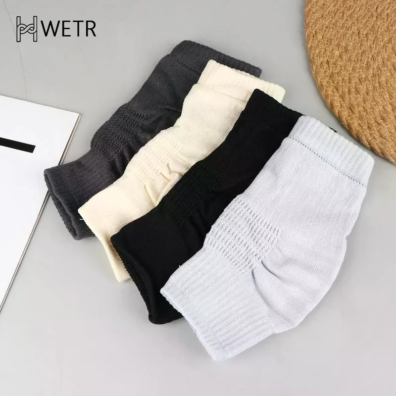 แผ่นรองเข่าผ้าฝ้าย 1 คู่ สำหรับผู้ชายและผู้หญิง ใช้ในห้องแอร์ แผ่นรองเข่าสำหรับเล่นกีฬา แผ่นรัดเข่าแบบยืดหยุ่น