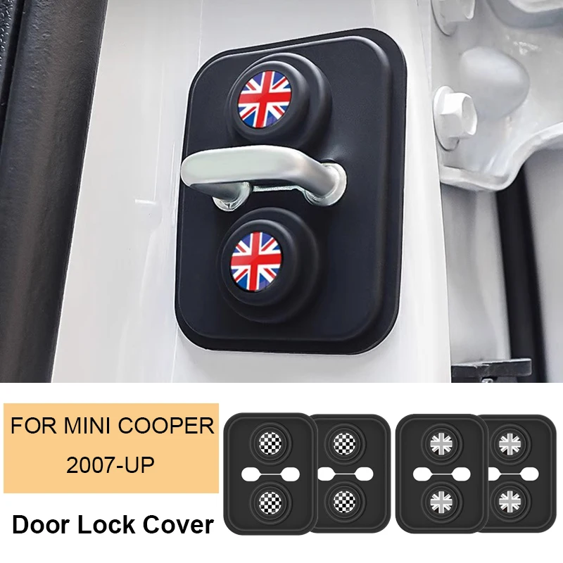 

2 шт. автомобильные аксессуары, чехлы для автоматических дверных замков, чехол для Mini Cooper JCW R55 R56 R60 F54 F55 F56 F60 Coutryman Clubman, автомобильные наклейки