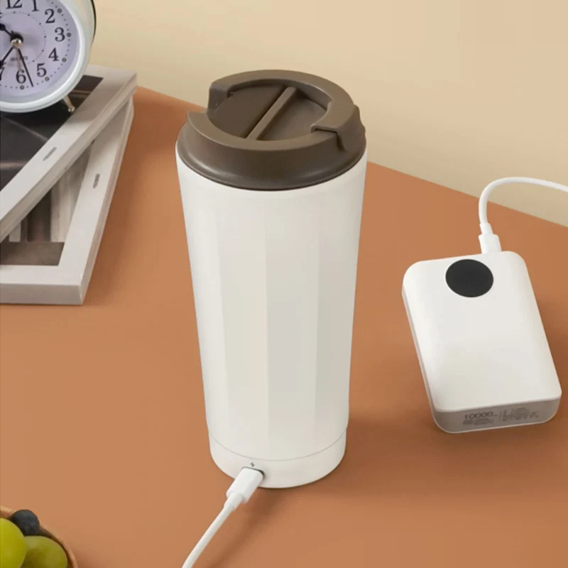 350ml Portable Small Electric Kettle Office Kettle Type-C USB Mini Insulated Travel Water Bottle Winter Kettle Cup Gift