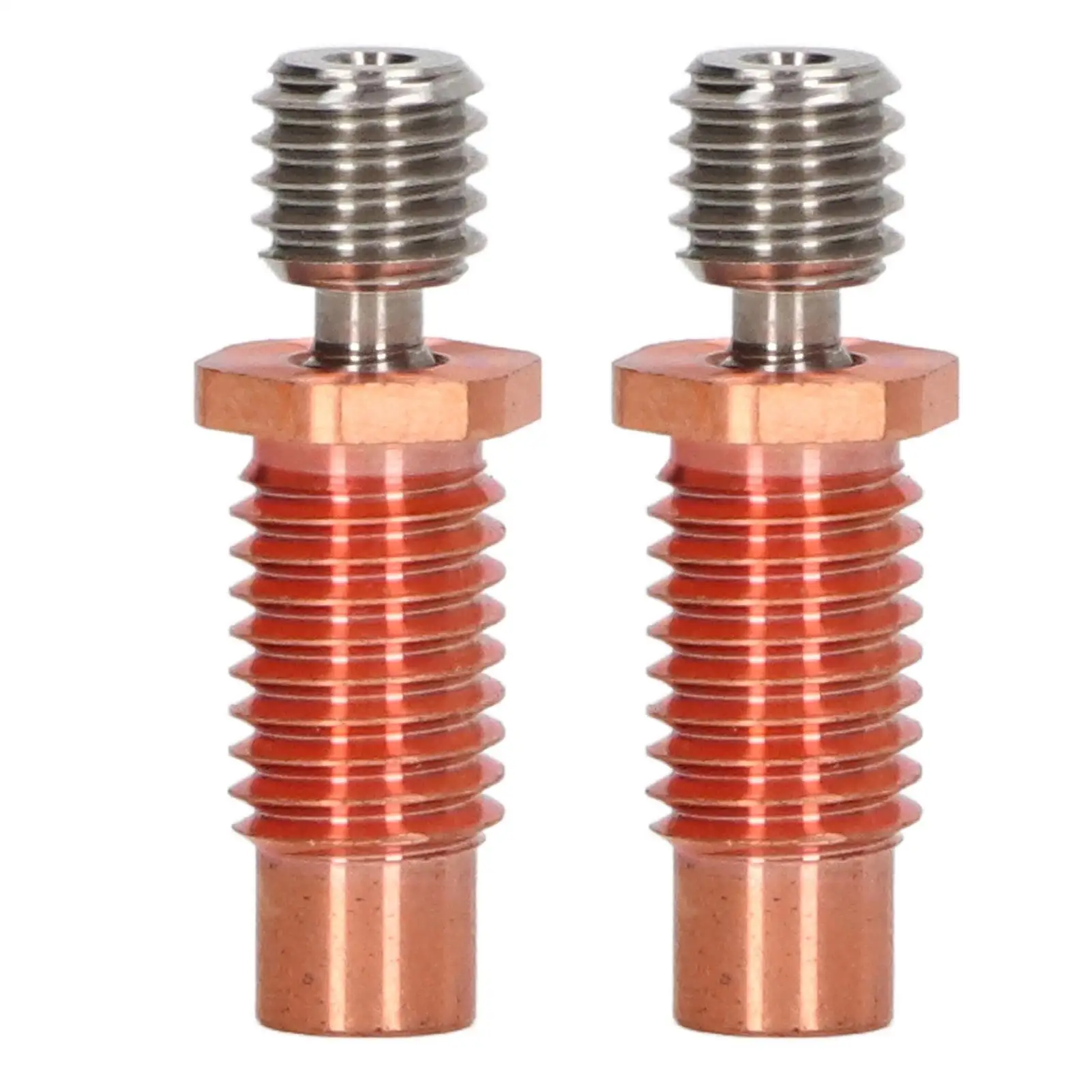 Red Copper Hotend Throat Tube with Hex Design - No Burrs for Smooth for indoor 3D Printing