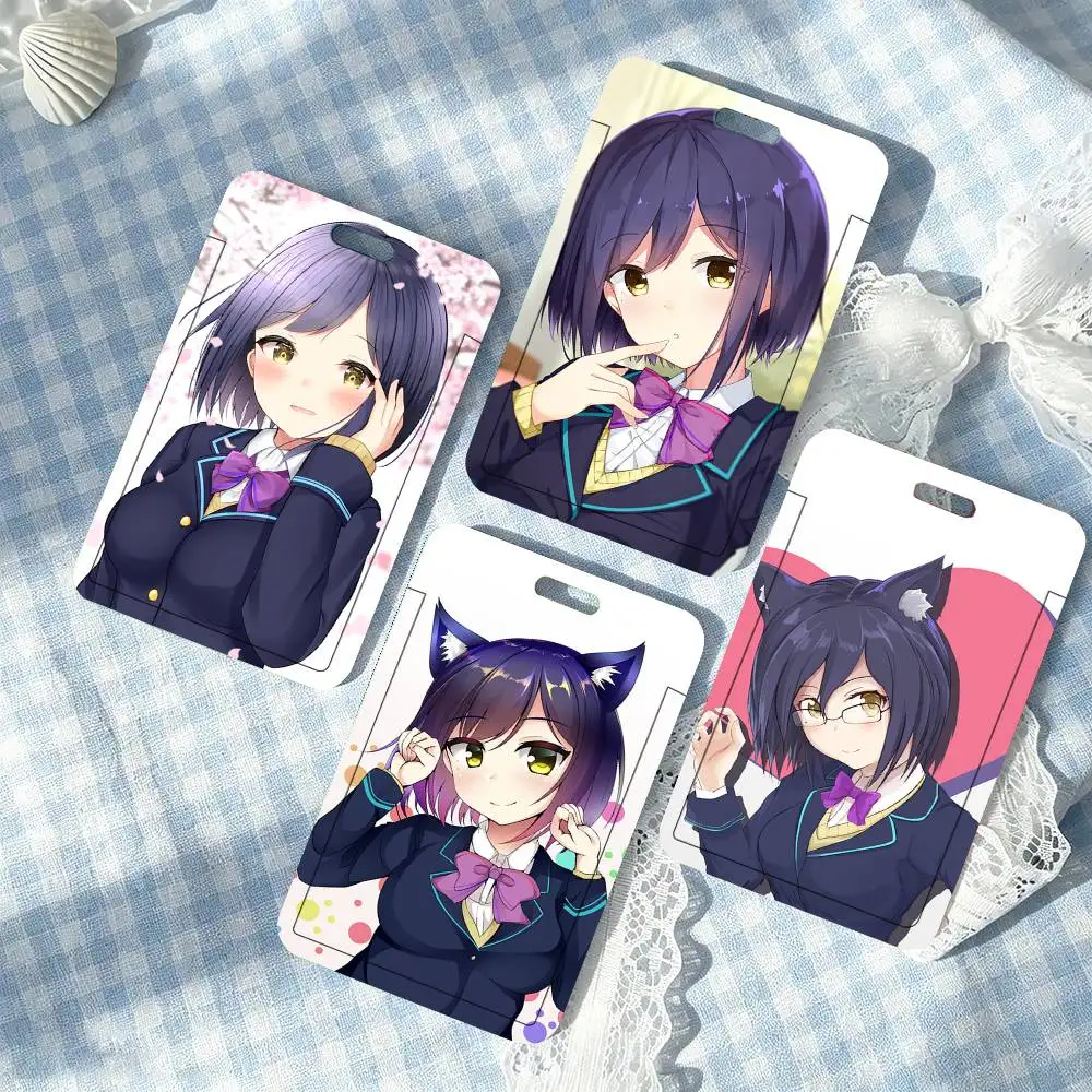 Anime Characters Shizuka Rin Lanyard Card Holders Student ID Card Holders Neckband Card Holders Access Control Accessories Gifts