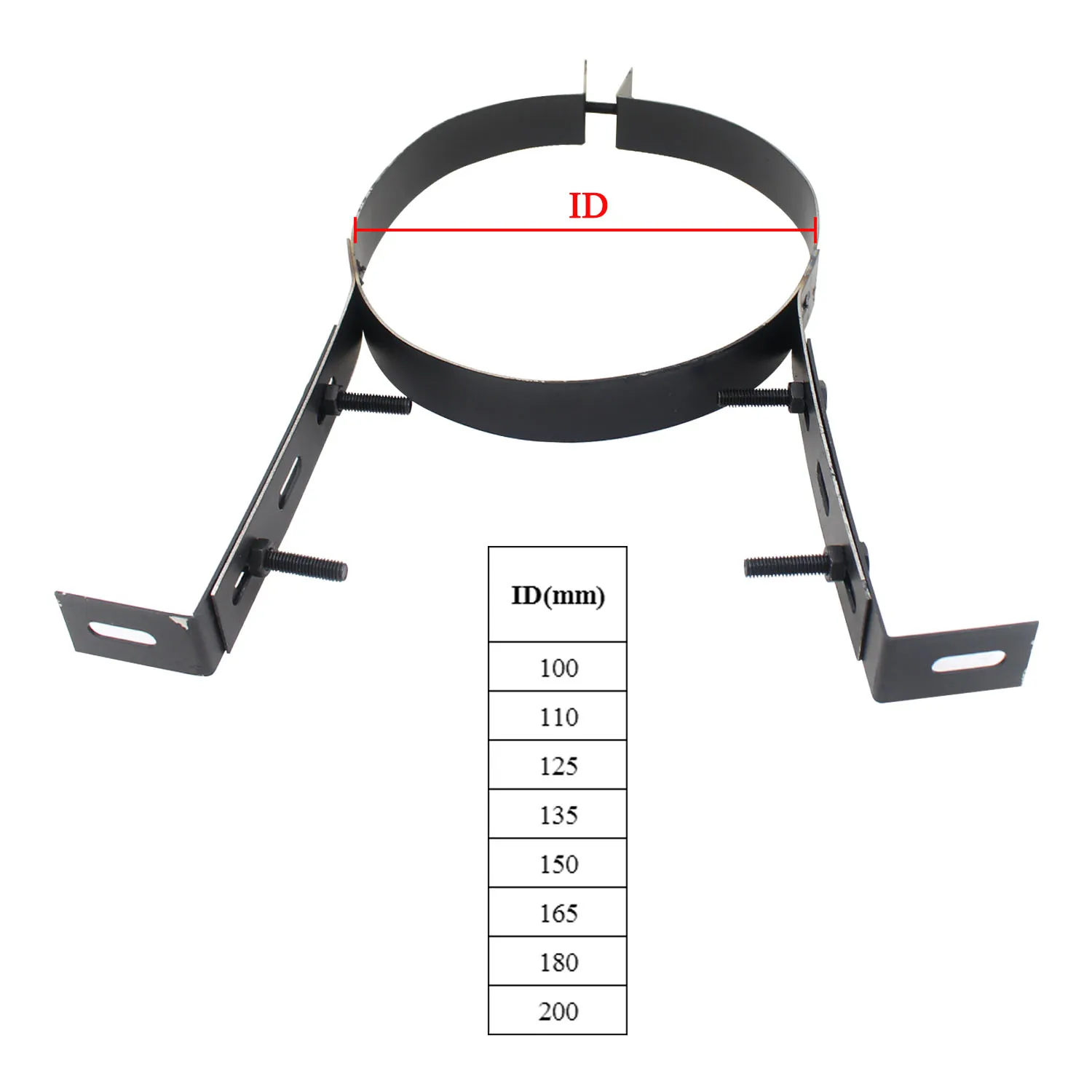 

Кронштейн дымоходной трубы для экстрактора камина, кронштейн для крепления дымовой трубы, зажим для дымохода, зажим для трубки печи из нержавеющей стали