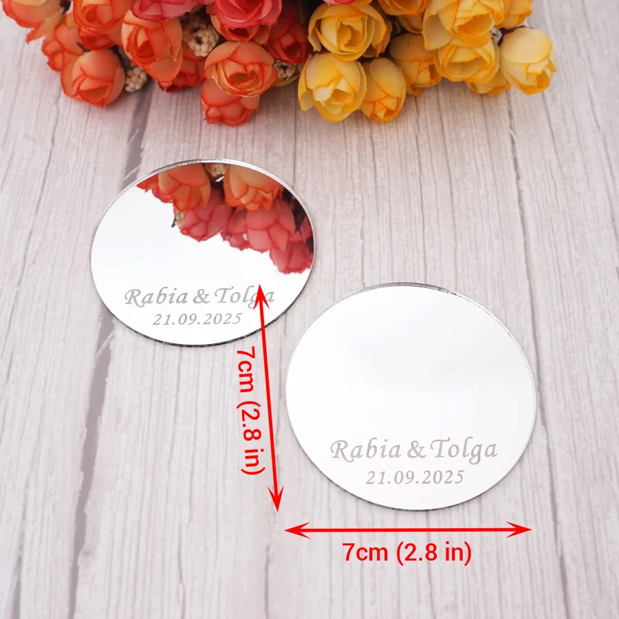 12pcs Personalized Wedding Favors Gifts Custom Dinner Party Cup Candle Holder Setting Cards Tags Birthday Babyshower Guest Gift