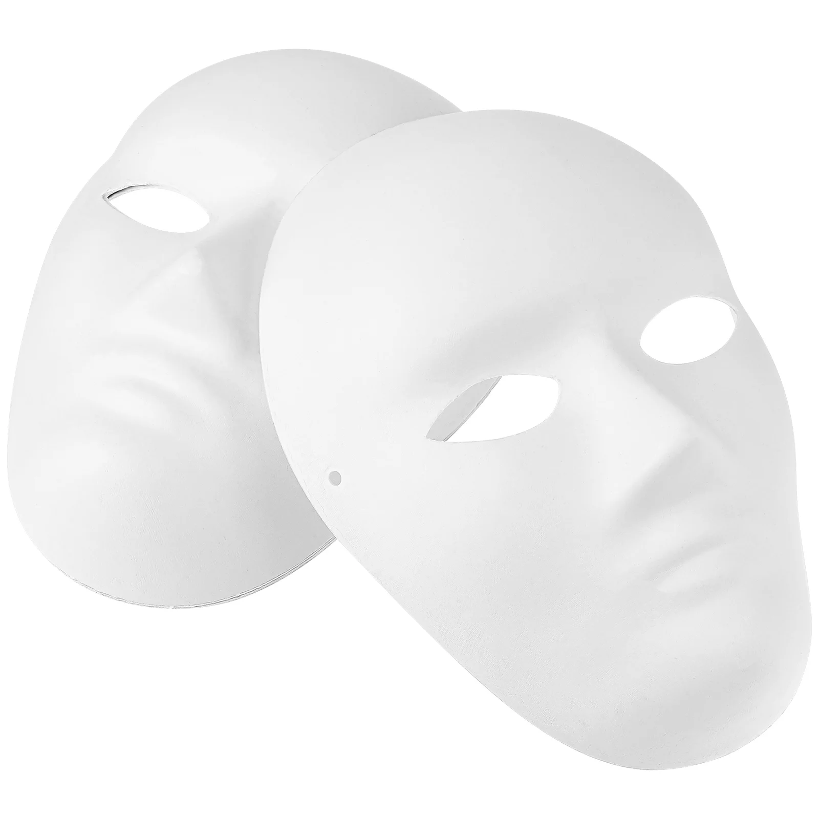 4 Pcs The Mask Male Face Blank White Costume Embryo Paintable Paper Masks DIY Child