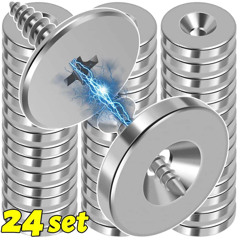 

1-24 Set Cabinet Door Magnetic Closure Metal Magnetic Door Hidden Closing Magnet Catches Closer for Cabinet Wardrobe Furniture