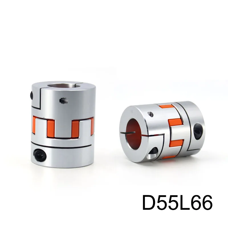 Stepper Motor Shaft Coupler D55L66 20/22/23/24/25/26/28/30 Flexible Jaw Spider Plum Coupling Shaft Coupler Flexible