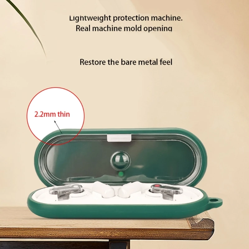 Pelindung silikon anti benturan & goresan pelindung benturan pelindung silikon anti licin kulit silikon untuk tidak ada Earbud telinga (terbuka)