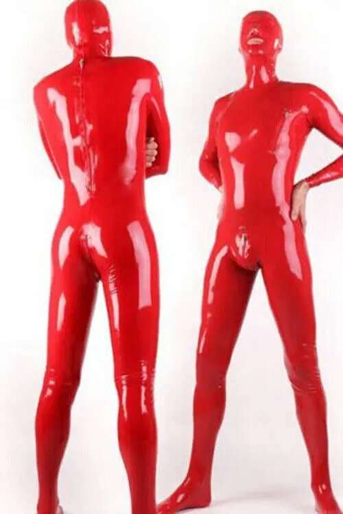 Latexanzug Gummi Catsuit Rubber Hood Suit Tights handmade Anzug Overall Kostüm Cosplay