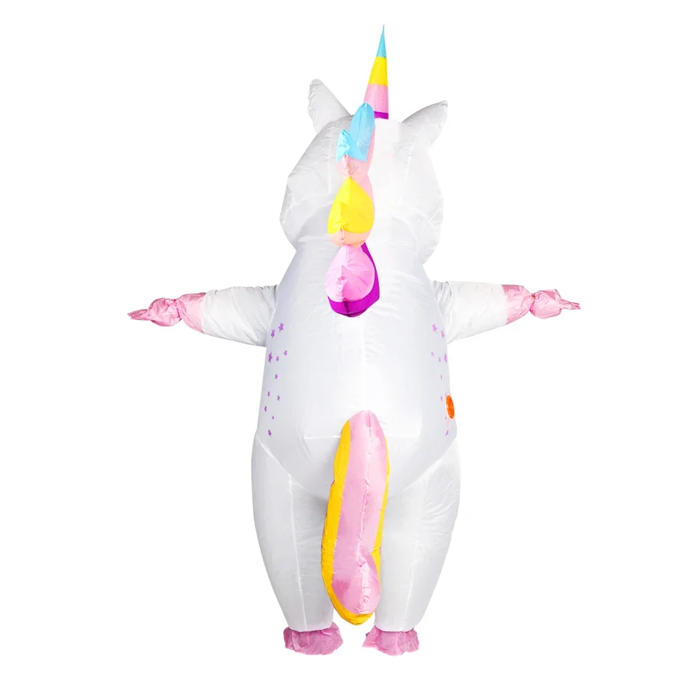 Unicorn Inflatable Costume Halloween Decoration Full Body Air Blow Up Man and Women Men Adult Carnival Mascot Christmas Cosplay