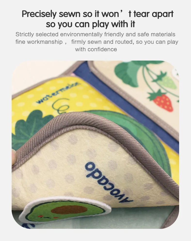 Montessori Beschäftigt Buch Baby Frühe Bildung Puzzle Spielzeug Tier Kognitive Stoff Wiederholte Paste Ruhiges Aktivitätsbuch mit Lebensfähigkeiten – Detail 5