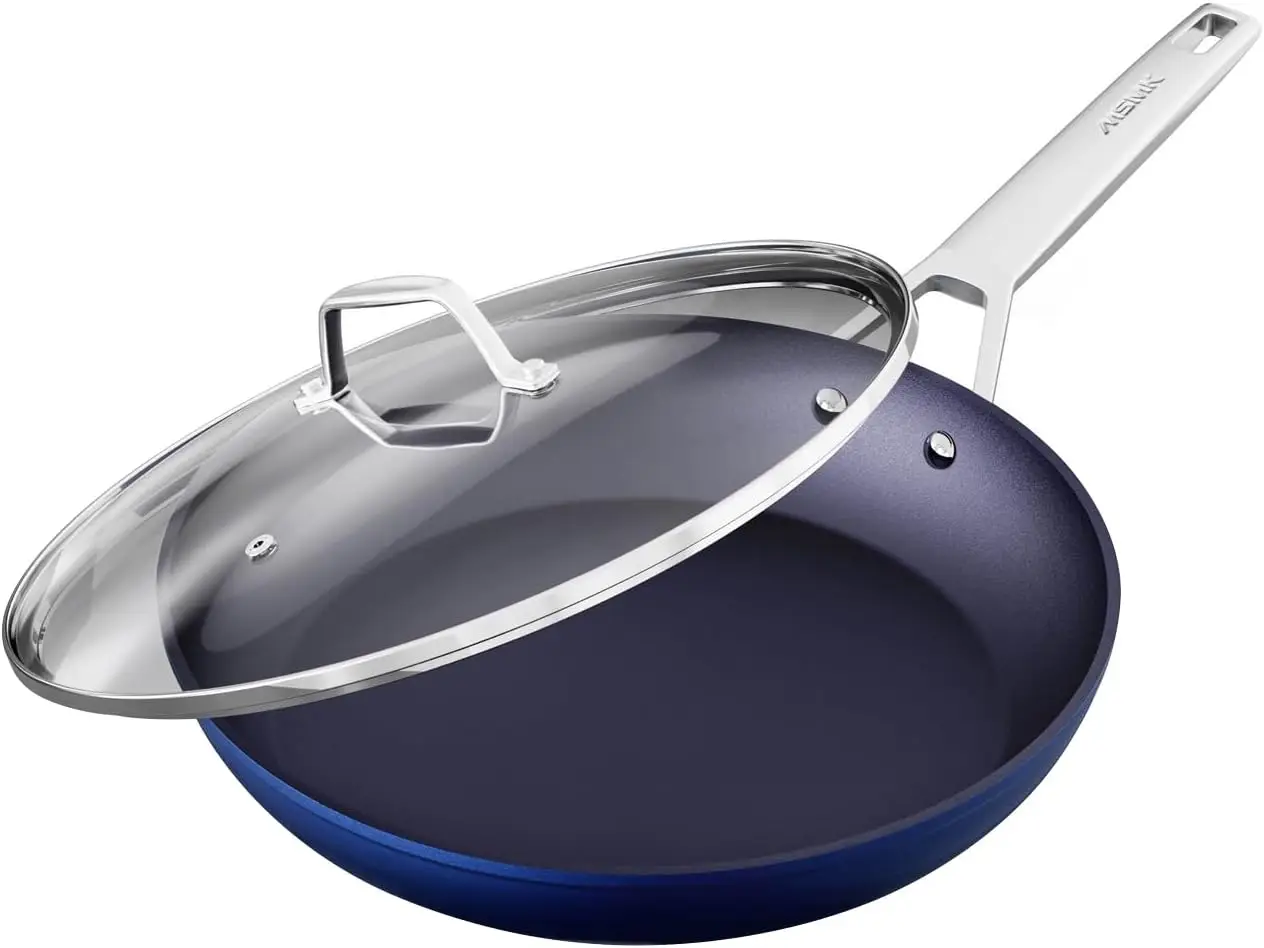 

Набор сковородок с антипригарным покрытием (с крышкой) оснащен из США. Импортированное антипригарное покрытие из титана и бриллианта, нетоксичное.