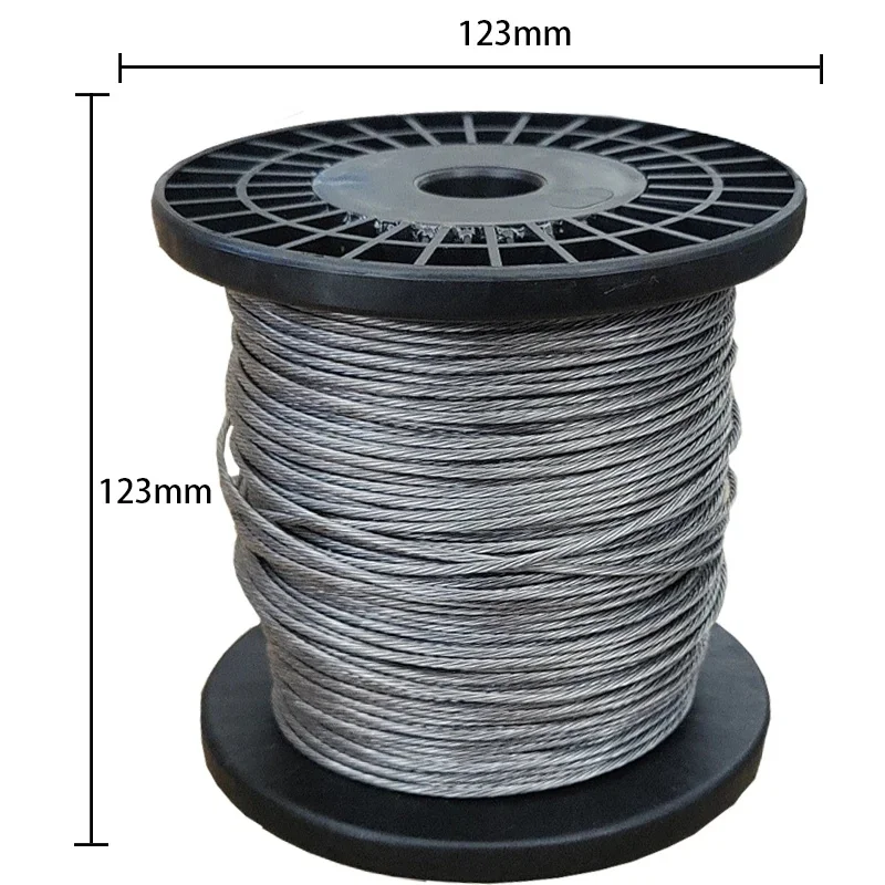 100M Φ2MM Electric Fence Low Resistance Aluminum Alloy Wire for Farm Animals Dog Pig Pourltry Garden Multi-strands Fencing Wires
