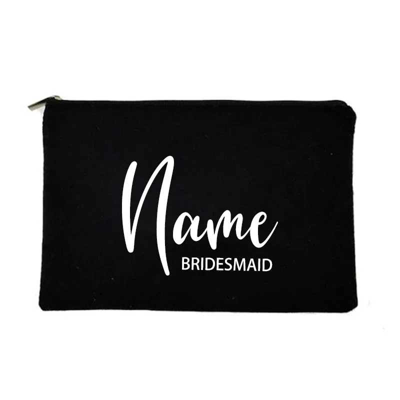 Personalized Name Bridesmaid Cosmetic Bag Bachelorette Party Makeup Bag Toiletries Organizer Pouch Purse Wedding Bridesmaid Gift