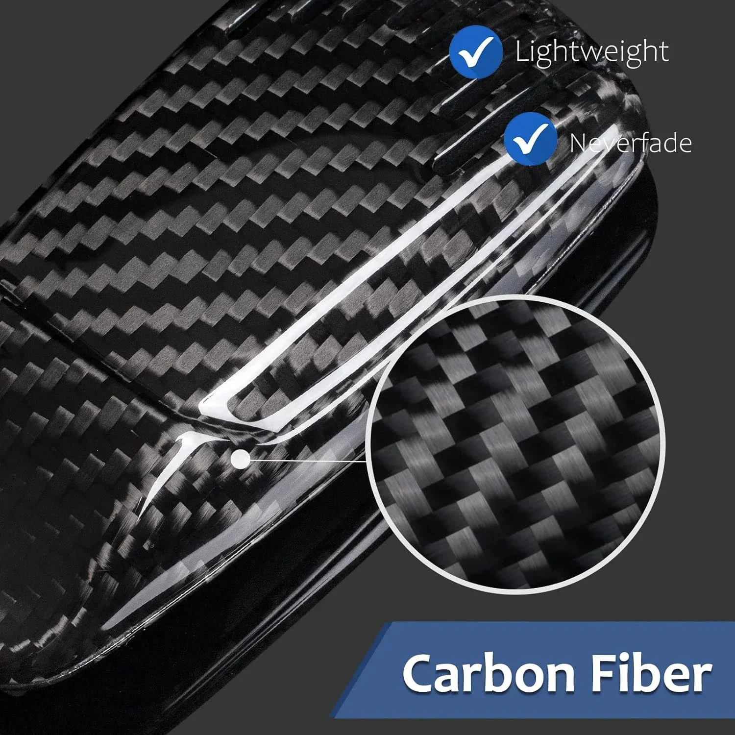 Real Carbon Fiber Schlüsselanhänger Cover Schutz Hülle Shell für Audi A4 Q7 Q5 TT A3 A6 SQ5 R8 S5 Smart Key, mit Schlüsselanhänger Lanyard