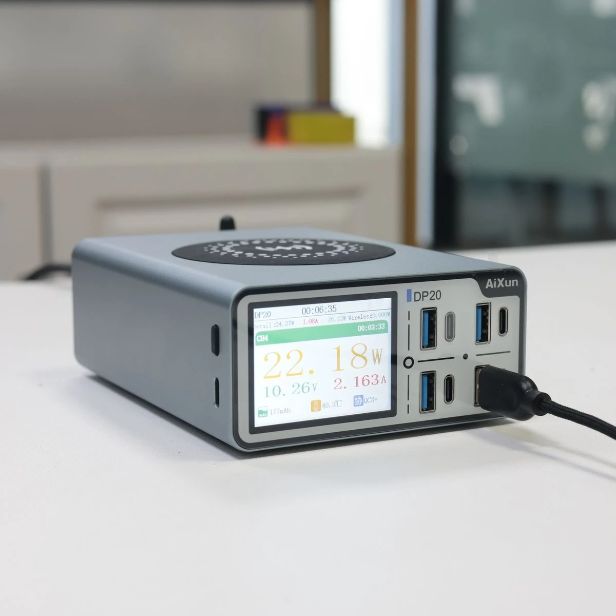 شاحن سريع ذكي AIXUN DP20 بقوة 200 وات | شاشة 2.4 بوصة عالية الدقة لتحليل في الوقت الحقيقي، مدعومة ترقية OTA #4