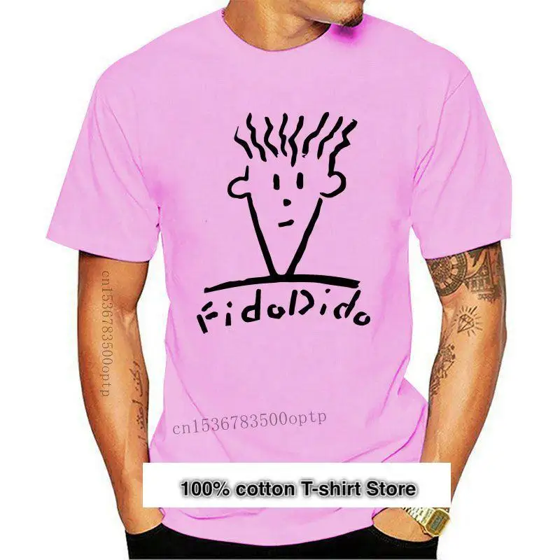 Camiseta de Fido Dido para hombre, camisa de manga corta con gráfico 5x, básica, 100 de algodón, divertida