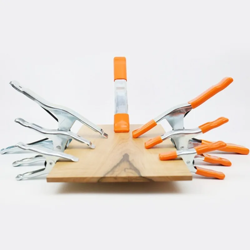 

Пружинный зажим из оцинкованной стали для деревообработки, A-образный зажим, прочный крепежный зажим для деревообработки, зажим типа А, несколько вариантов установки