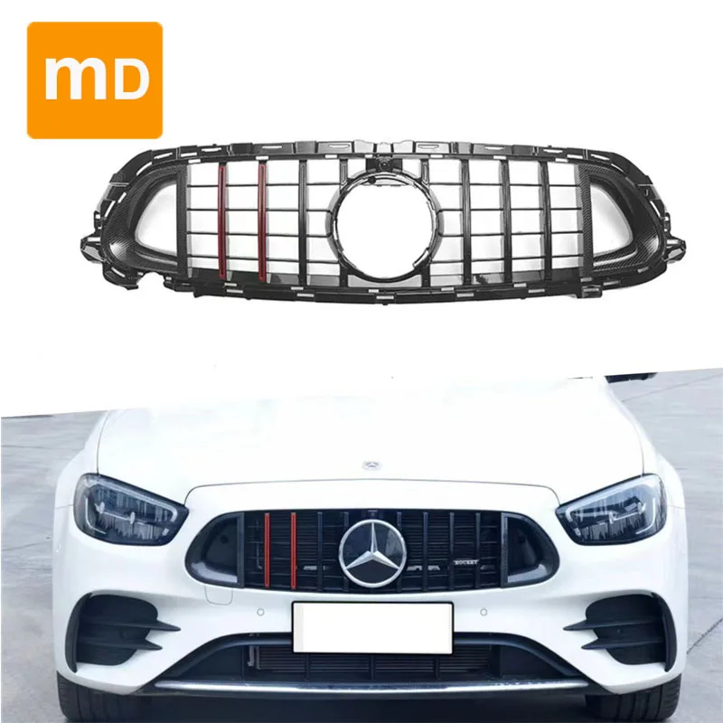 Glossy Black Radiator Grilles For 2021-2023 Mercedes Benz E-Class W213 Sport Edition Modified Barbo S Edition Body Kit Guard