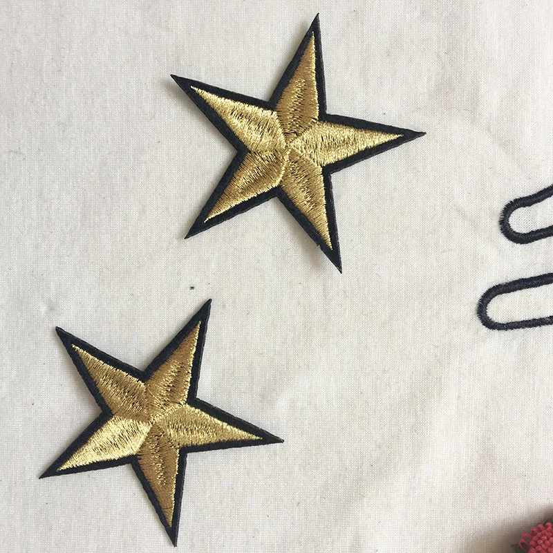 10 Stück Stern bestickte Eisen auf Abzeichen Patches für Kleidung Cartoon Motiv Applikation Aufkleber für Kleidung
