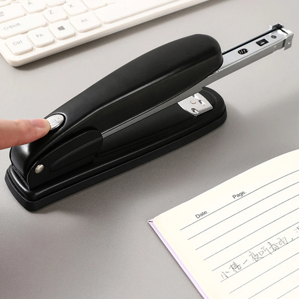 Black 12 Number Manual Desktop Stapler Heavy Duty Compact H Held For Office School Travel Tiny Plastic Metal