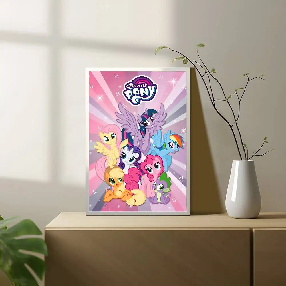 ملصق كارتوني My L-Little P-Pony وردي مقاوم للماء ملصق فني جداري لشريط غرفة المعيشة ديكور عتيق هدية مطبوعة عالية الجودة