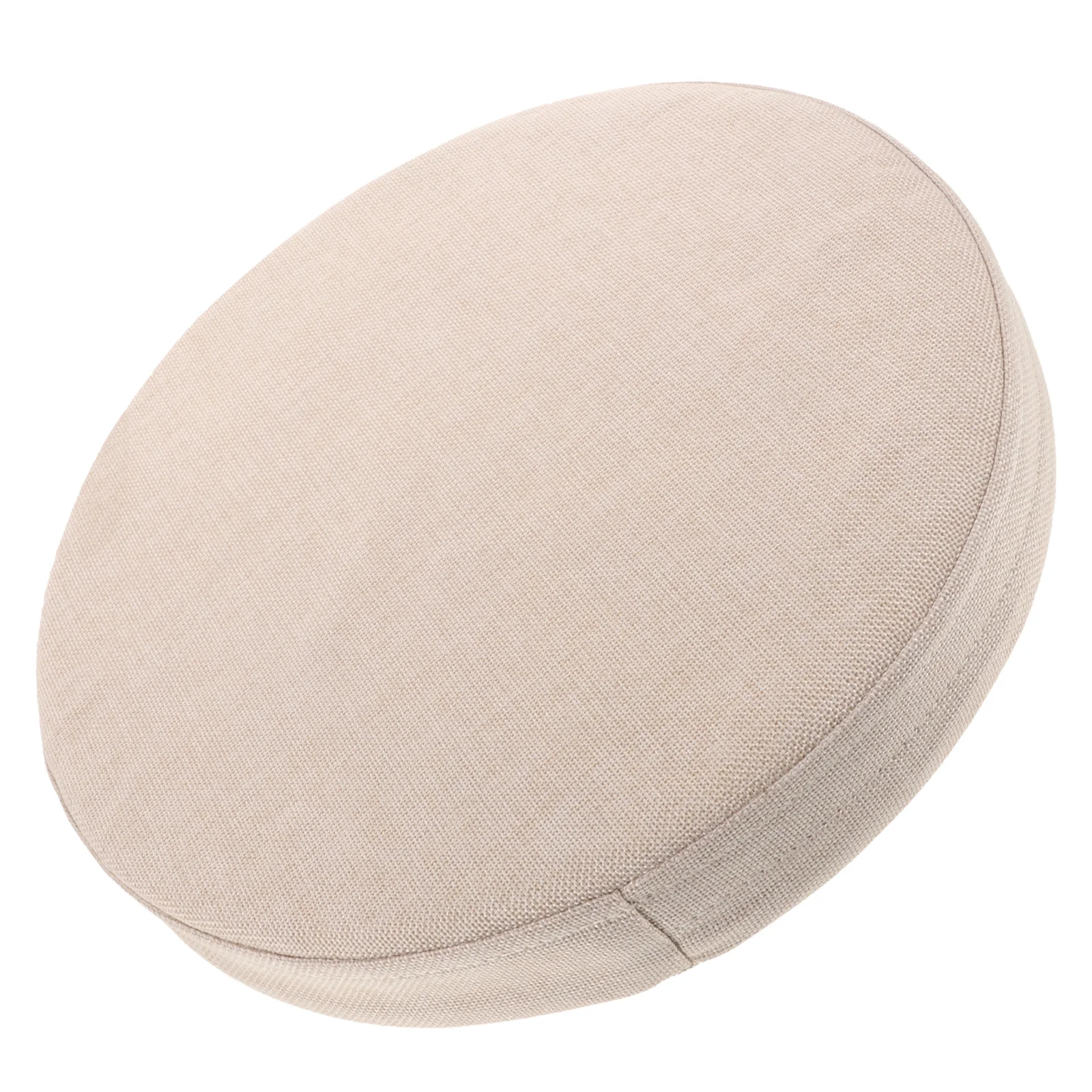 وسائد كرسي مستديرة من قماش الكتان غطاء ناعم مملوء بالرغوة غطاء قابل للإزالة قاعدة مضادة للانزلاق لكراسي تناول الطعام من الخوص والفناء الداخلي