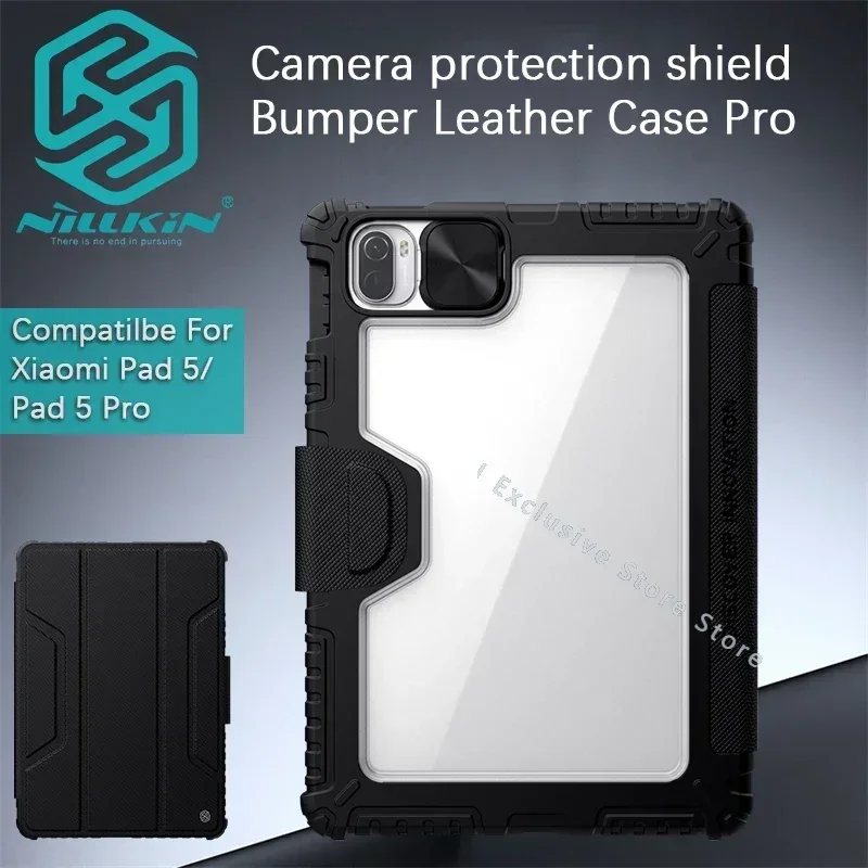 

Nillkin For Xiaomi Pad 6 Pro Case/Pad 6 Case ​11 inches Bumper Leather Pro Lens sliding cover sliding window protective cove