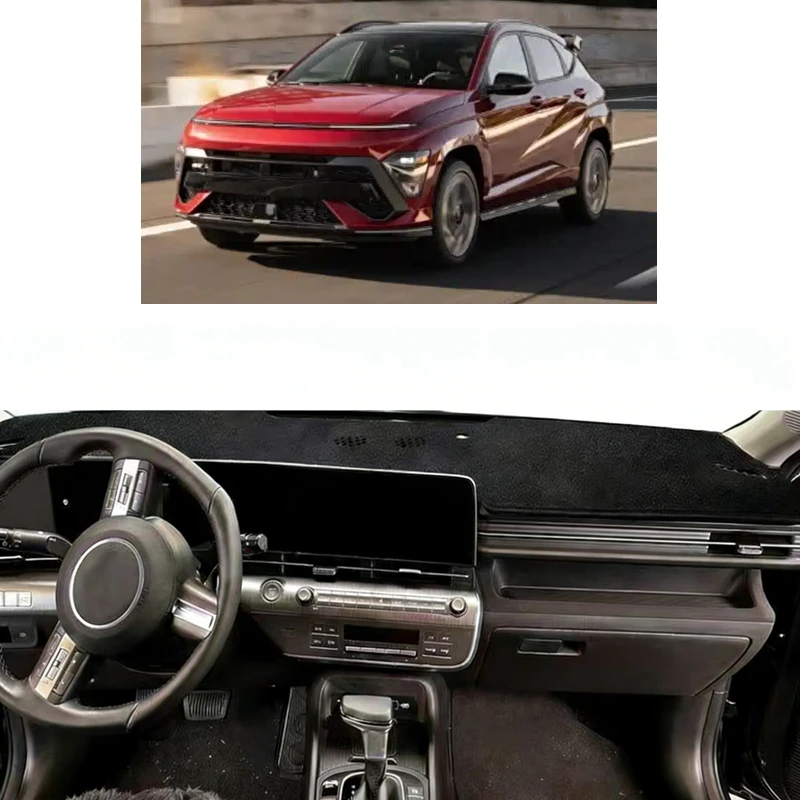 Car Accessories For Hyundai Kona SX2 2023 2024 2025 2026 N-line Dashboard Cover Mat Pad Anti-UV Dashmat Dash SunShade Carpet Rug