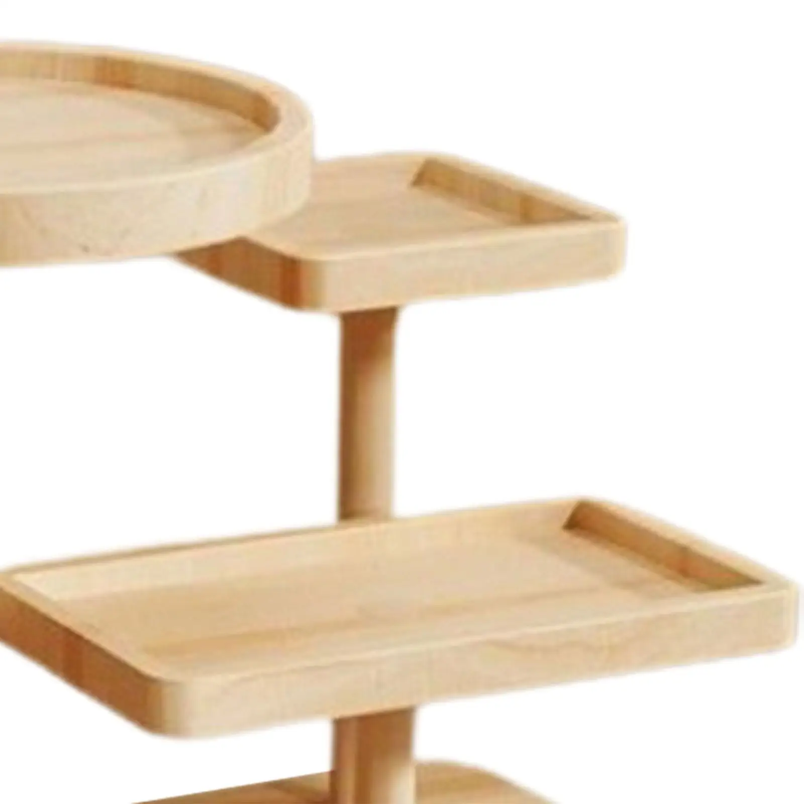 Wooden Multi Layer Display Rack Wooden Display Riser Statue Wood Shelf .Multipurpose Counter Top Display Shelf for Livingroom