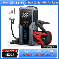 UTRAI 150PSI Air Pump Car Battery Emergency Boosters 1500A Car Jump Starter Power Bank Portable  Starting Device Car Starter New