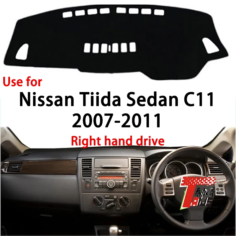 

Фланелевый чехол TAIJS для приборной панели высокого качества для Nissan Tiida Sedan C11 2007-2011, праворуль