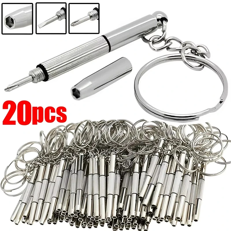 5/10/20/30pcs Mini 3 In1 Screwdriver Eyeglass Optical Eye Glasses Portable Spectacles Watch Repair Kit Practical Household Hand