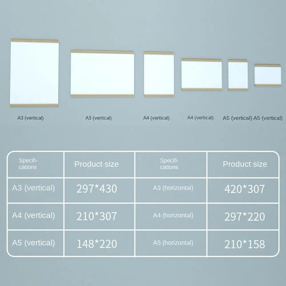 Durable Acrylic Display Frame Magnetic A3/A4/A5 Business License Frame Transparent Wall Mounted HIgh Quality Certificate Frame